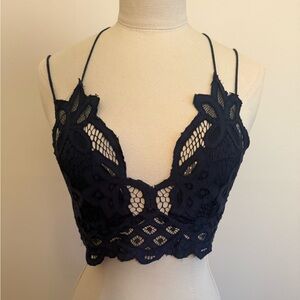 NWOT Free People Navy Blue Lace Bralette